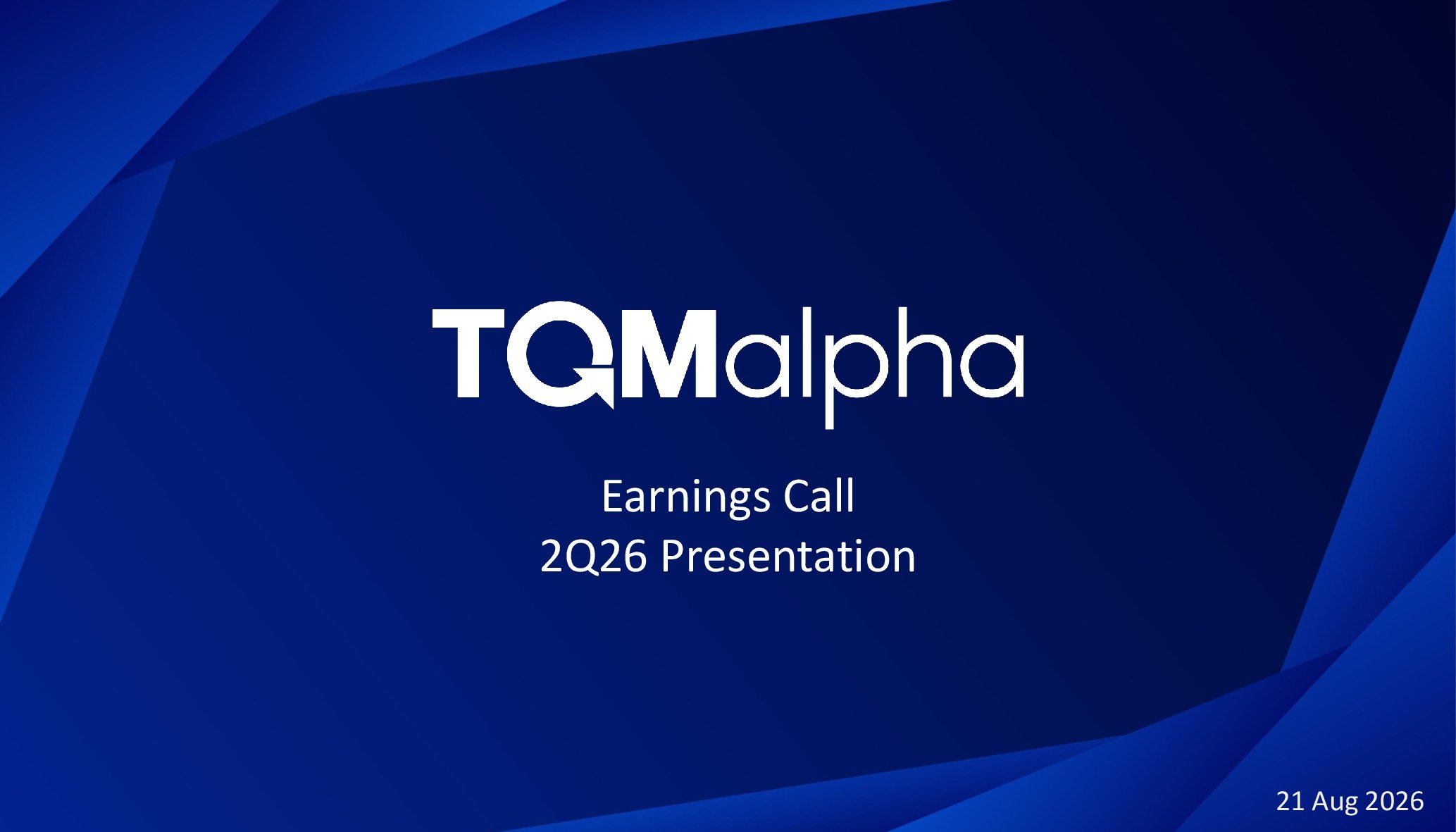 EARNINGS CALL (OPPDAY) Q2/2026