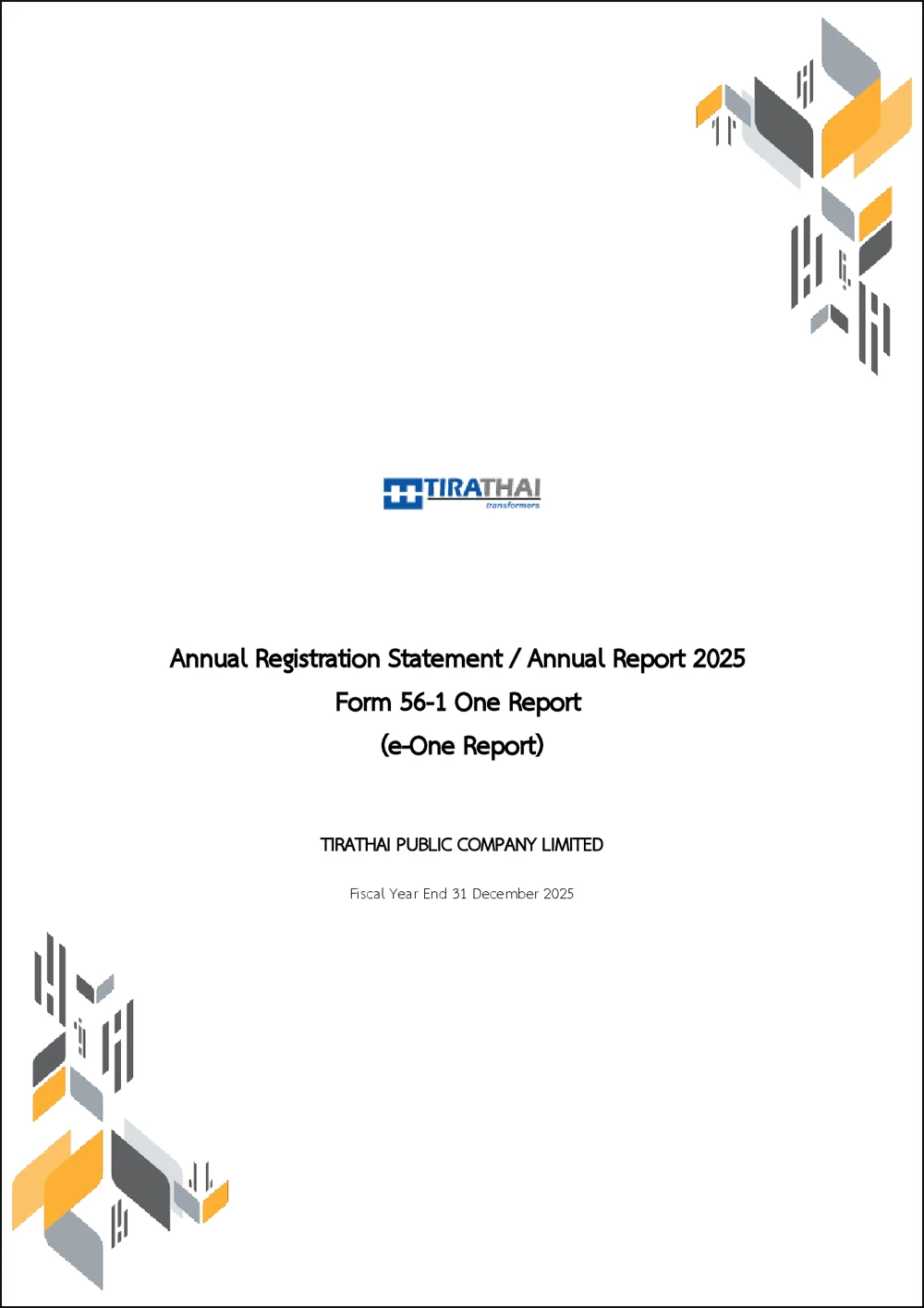 Form 56-1 One Report 2025 (e-One Report)