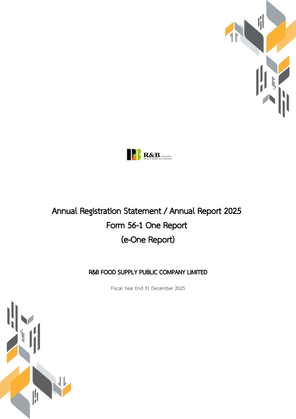 Annual Report 2025 (Form 56-1 E-One Report)