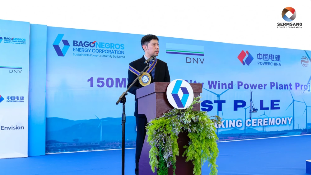 SSP ปักเสาเอกวินด์ฟาร์มบาโกฟิลิปปินส์ 150 MW ดันพอร์ตพลังงานสะอาดมุ่งเป้า 1,000 MW