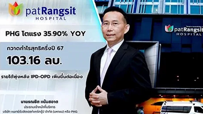 PHG กวาดกำไรครึ่งปี 67 โตแรง 35.90% YOY รายได้พุ่งหลัง IPD-OPD เพิ่มขึ้นต่อเนื่อง