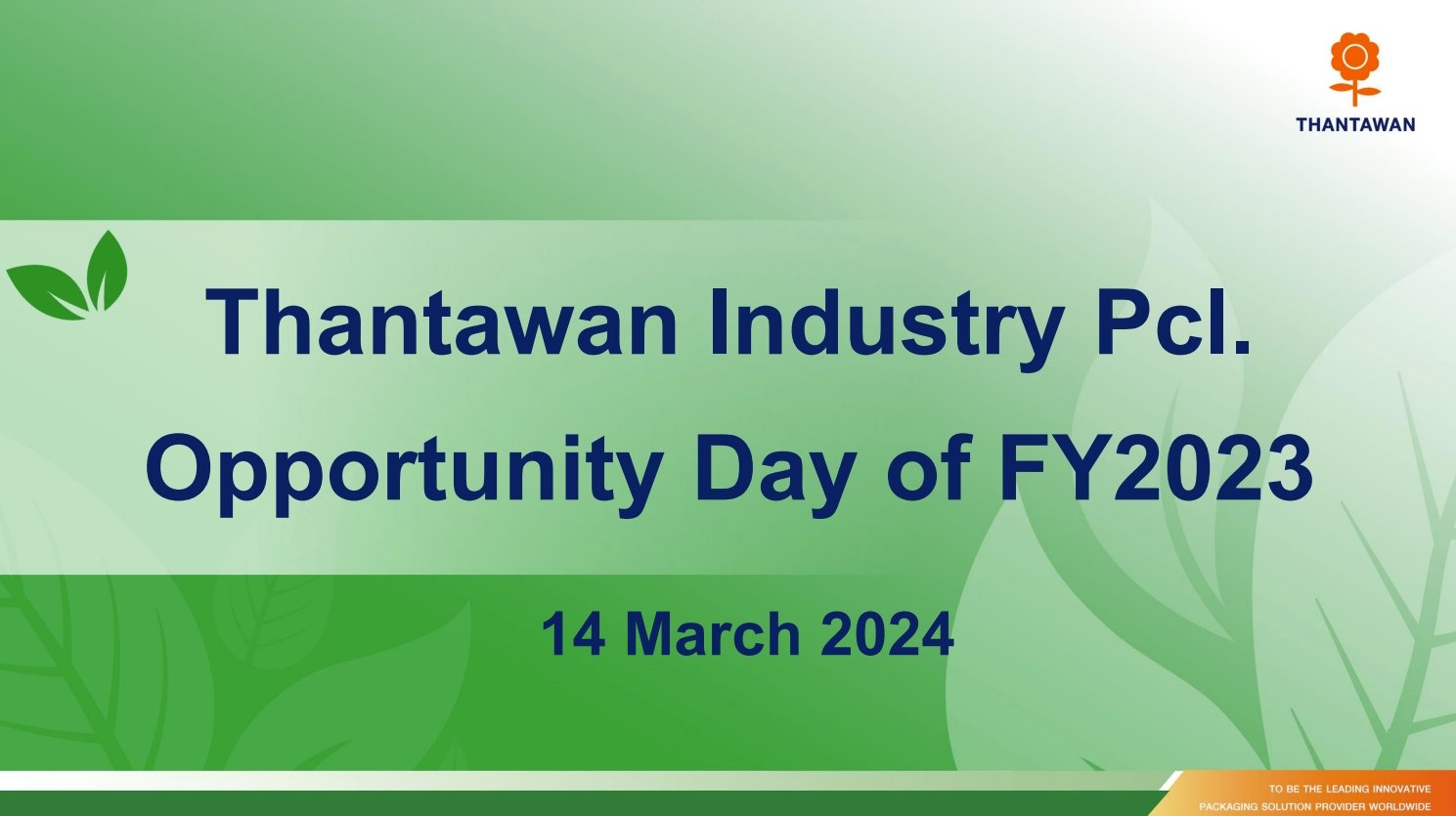 Opportunity Day Yearly 2023
