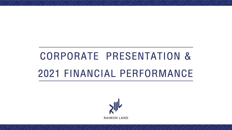 Corporate Presentation and YE2021