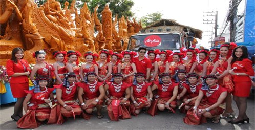 AirAsia Carves Largest Ever Candle Plane to mark Vassa Candle Procession 2012 Ubon Ratchathani