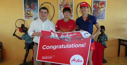 Nicha teams up with Piengtarn to take "AirAsia Tennis Doubles Open 2013"