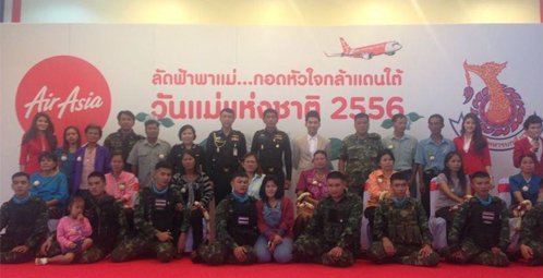 AirAsia Joins with the Royal Thai Army to Surprise Southern Border Troops Flies Army Mothers to Visit Their Children for Mother's Day