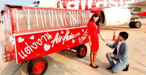 AirAsia Flight Attendant Receives Surprise Wedding Proposal Upon Landing