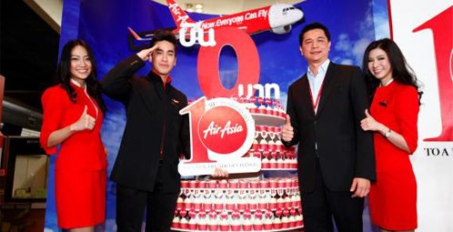 Thai AirAsia Celebrates 10 Years of Happiness Launches Biggest Promotion Ever Starting from 0 THB*!