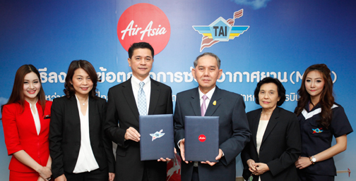 Thai AirAsia Signs Aircraft Repair MOU with Thai Aviation Industries (TAI)