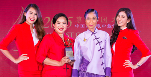 Thai AirAsia takes "Best of Airline" honor from 'The Best of Thailand Awards' with over 5.56 million votes from Chinese users of Weibo.com!