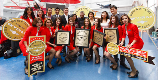 AirAsia named Asia & World's Best Low Cost Airline for 7th consecutive year