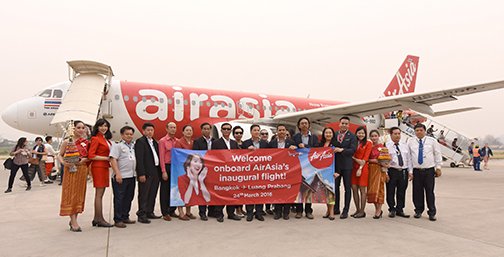 Thai AirAsia's inaugural flight takes off to Luang Prabang!