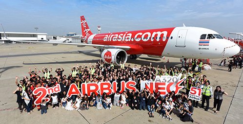 Thai AirAsia Kickstarts 2017 with New Plane Holds Exclusive Tour for Staff Families aboard Airbus A320 Neo