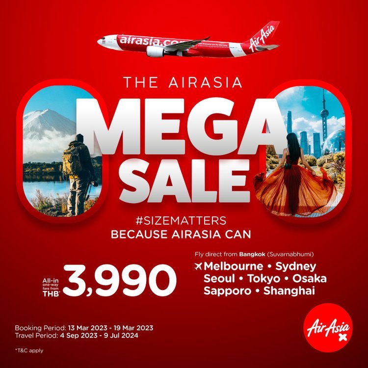 AirAsia MEGA SALE is back by popular demand with 10,000,000 Seats