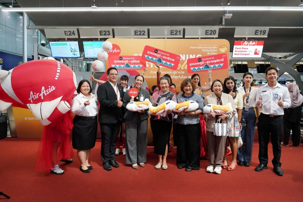 AirAsia launches three new routes from Suvarnabhumi to Surat Thani, Narathiwat and Buri Ram, strengthening dual-airport connectivity from Bangkok