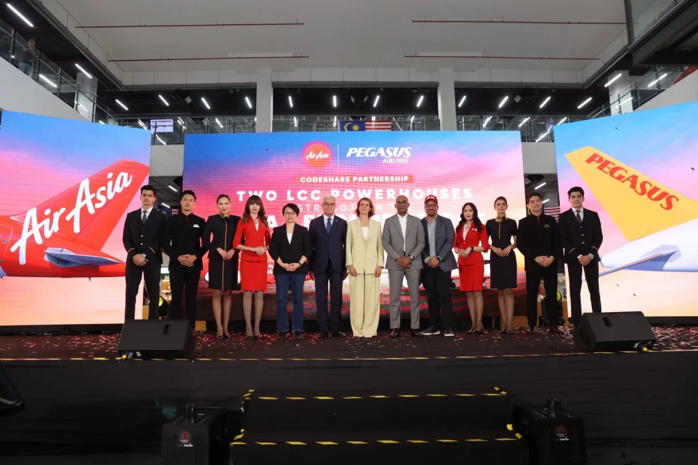 “แอร์เอเชีย” เปิดตัวความร่วมมือเที่ยวบินรหัสร่วม (Codeshare) ครั้งแรกกับ “เพกาซัส” สายการบินราคาประหยัดชั้นนำของตุรกี พร้อมเพิ่มความถี่เที่ยวบินเป็นบินตรงทุกวันสู่อิสตันบูล