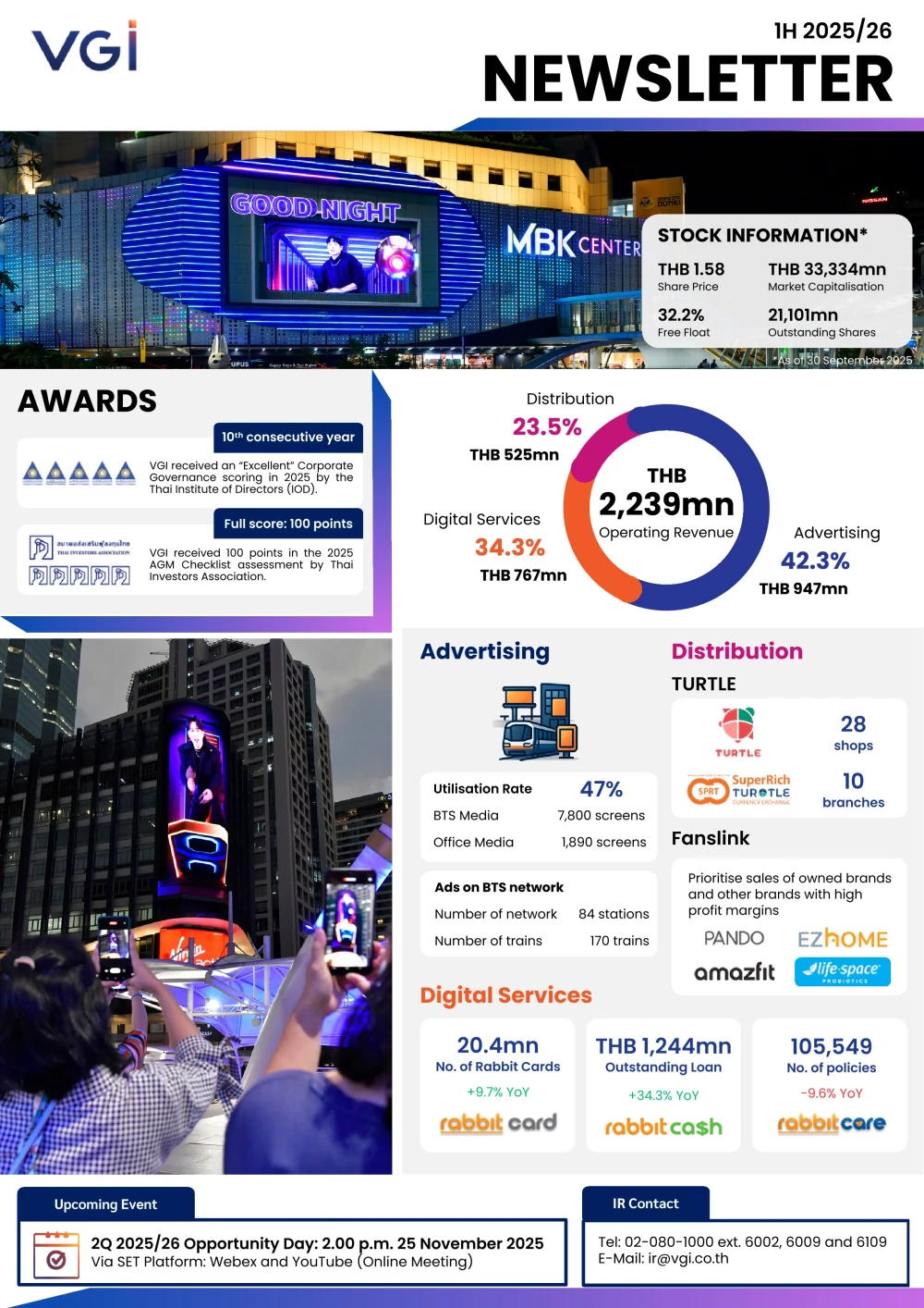 IR Newsletter 2Q 2025/26