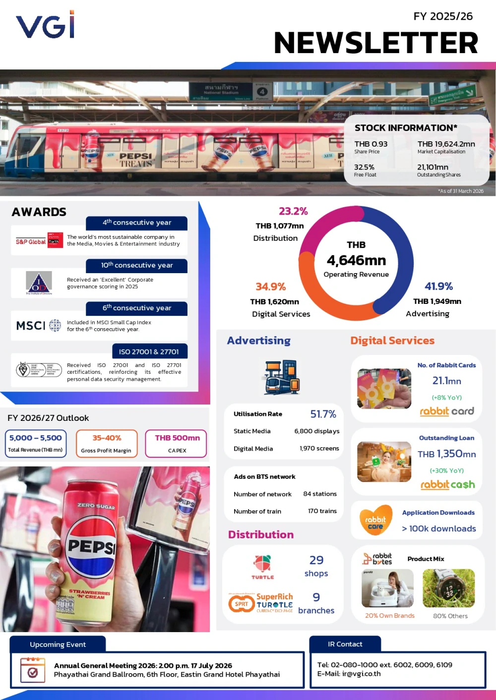 IR Newsletter FY 2025/26