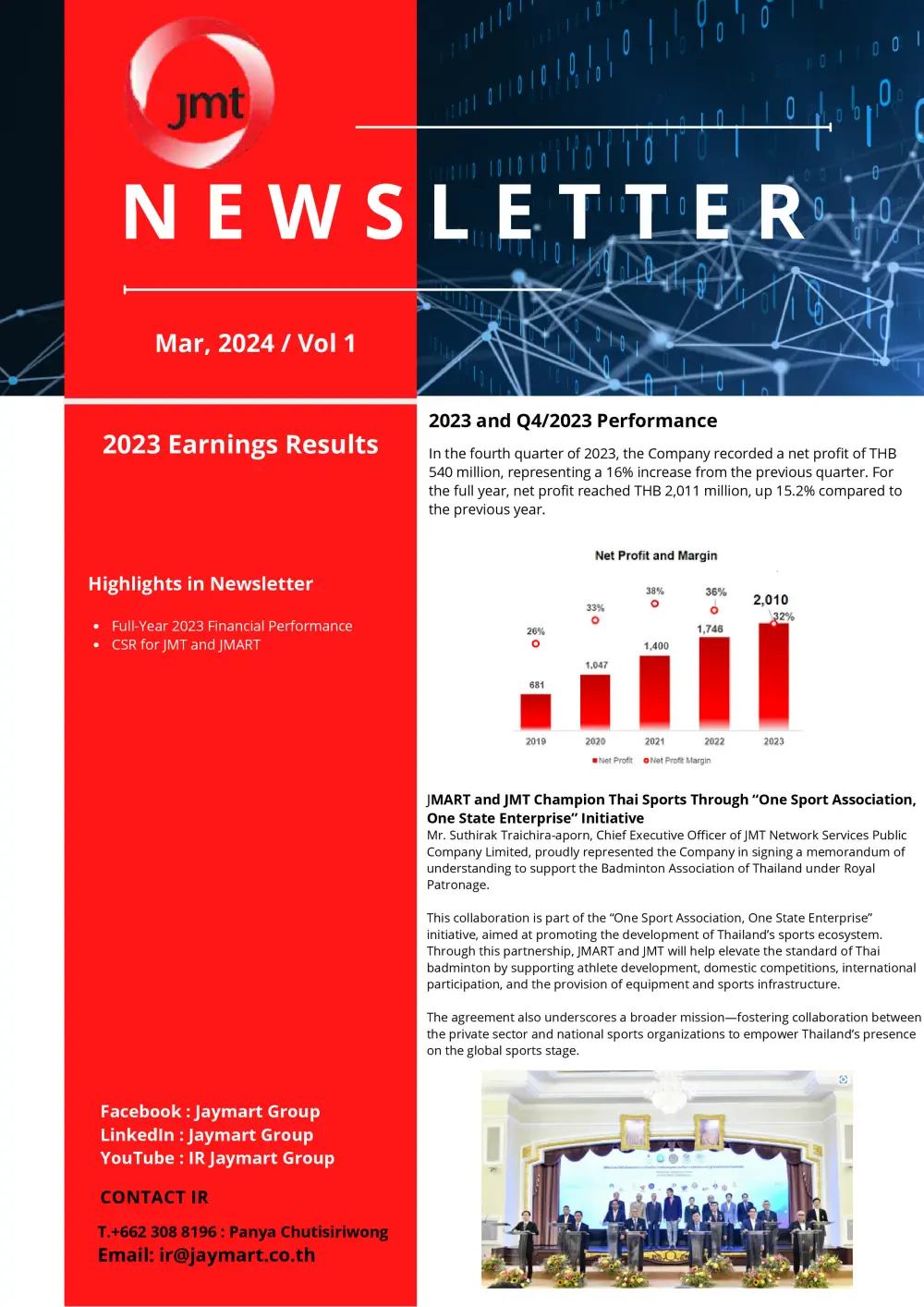 IR Newsletter Vol.1 March 2024