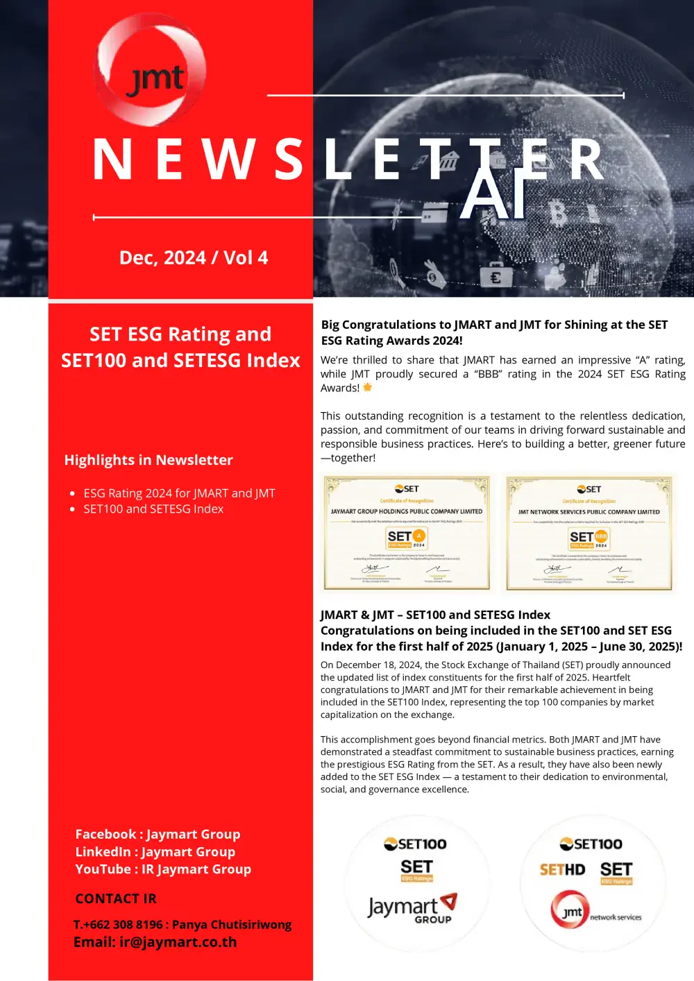 IR Newsletter Vol.4 December 2024