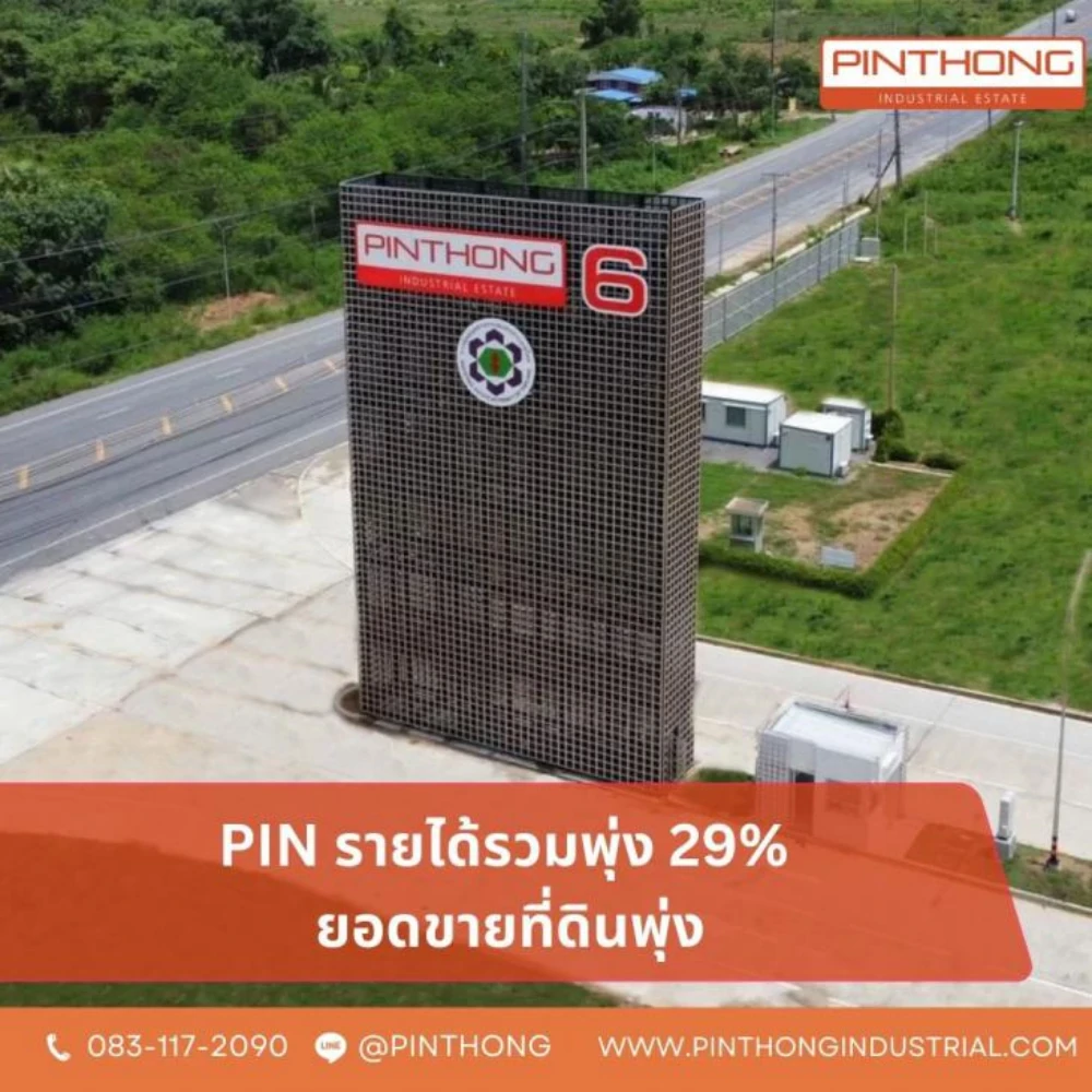 PIN Q1/66 รายได้รวมเติบโต 29% ดันยอดขายที่ดินปีนี้ตามแผน