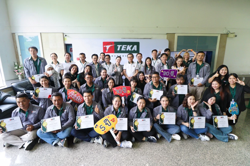 TEKA จัดกิจกรรม Long Service Awards 2025 มอบรางวัลอายุงานแก่พนักงาน ร่วมขับเคลื่อนวิสัยทัศน์องค์กรก่อสร้างคุณภาพ สู่ความยั่งยืน