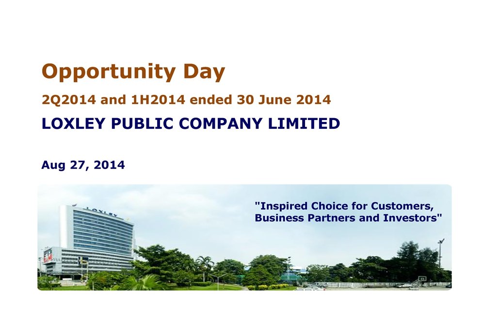 Opportunity Day Q2/2014