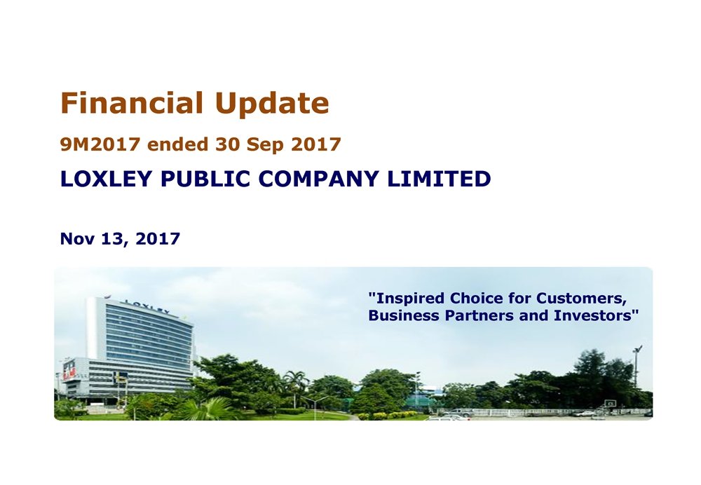 Loxley Q3/2017 Information
